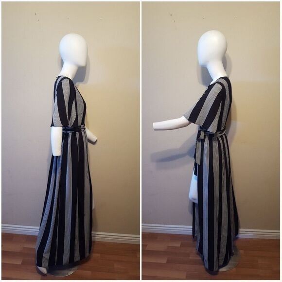 Socialite Stripe Wrap Jumpsuit Size L - Picture 4 of 8